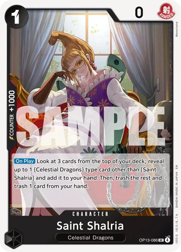 ONE PIECE Card Game x Bandai Saint Shalria - Carrying on His Will OP13‑086 NM (English)